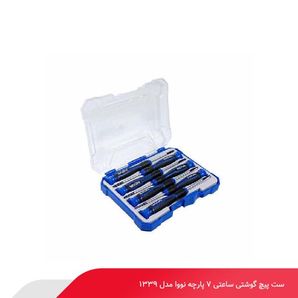 ست پیچ‌ گوشتی ساعتی 7 پارچه نووا مدل 1339