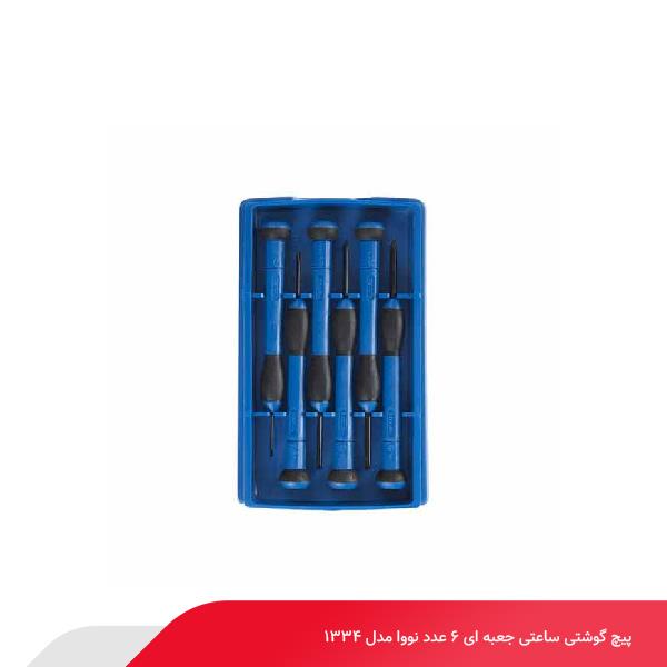 پیچ‌ گوشتی ساعتی جعبه‌ ای 6 عدد نووا مدل 1334