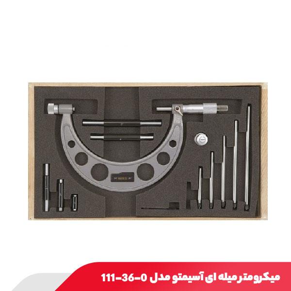 میکرومتر خارج‌ سنج میله‌ ای معمولی 900-800 میلی‌ متر آسیمتو مدل 0-36-111