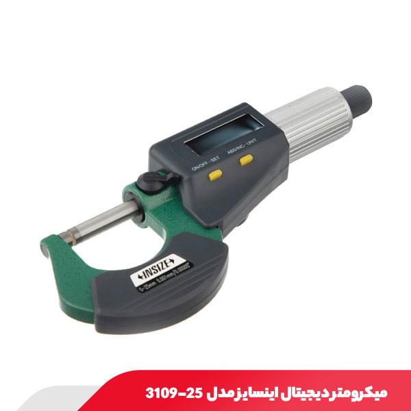 میکرومتر دیجیتال 25-0 میلی‌ متر خارج‌ سنج اینسایز مدل 25-3109