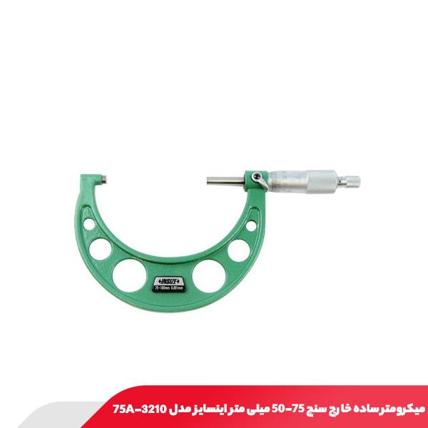 میکرومتر ساده خارج‌ سنج 75-50 میلی‌ متر اینسایز مدل 3210-75A