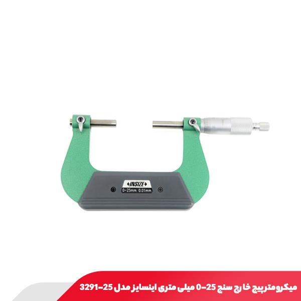میکرومتر پیچ خارج‌ سنج 25-0 میلی‌ متری اینسایز مدل 25-3291