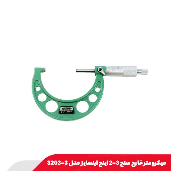 میکرومتر خارج سنج 3-2 اینچ اینسایز مدل 3-3203