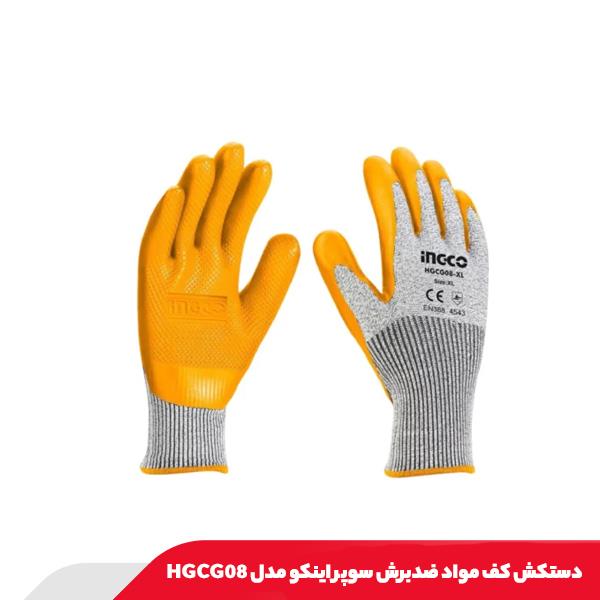 دستکش کف مواد ضدبرش سوپر اینکو مدل HGCG08