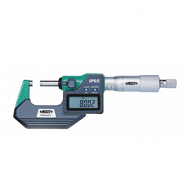 میکرومتر دیجیتال خارج‌ سنج 0.25 میلی‌ متر اینسایز مدل 25-3108