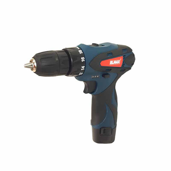دریل شارژی 12 ولت لیتیوم دو دور خانگی المکس مدل C-D 210