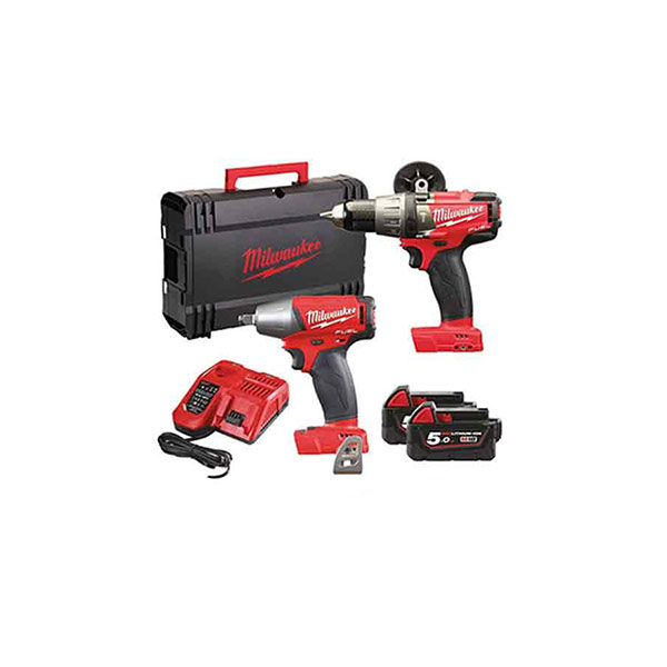 کیت 2 دستگاه بکس و دریل شارژی میلواکی مدل M18FPP2B-502X