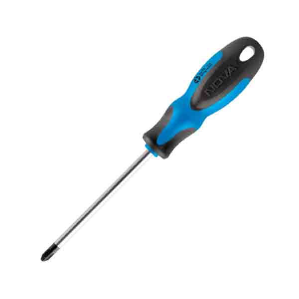 پیچ‌ گوشتی دسته پلاستیکی تکی چهارسو 125*6 میلی‌ متر نووا مدل 1628