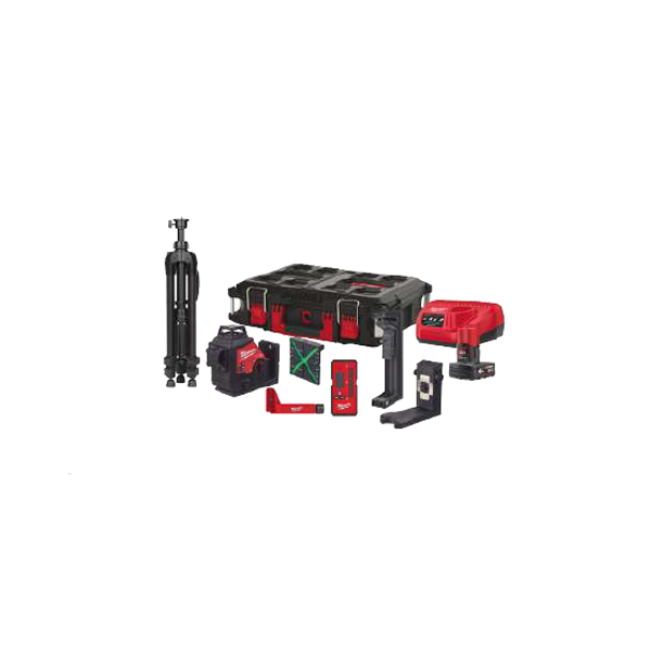 تراز لیزری 12 ولت نور سبز میلواکی مدل M123PLKIT-401P