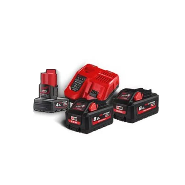 کیت باتری و شارژر 18 ولت 8 آمپر میلواکی مدل M18HNRG-802