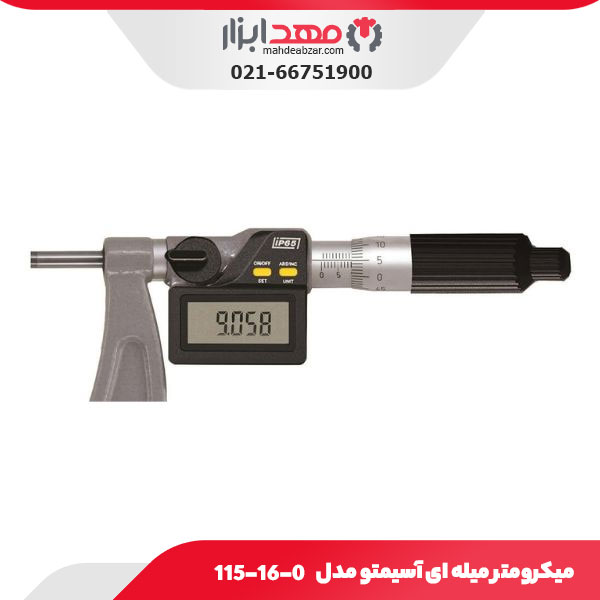 میکرومتر میله‌ ای خارج‌ سنج دیجیتال 400-300 میلی متر آسیمتو مدل 0-16-115