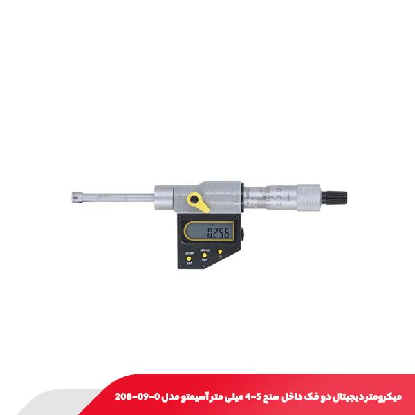 میکرومتر دیجیتال دو فک داخل سنج 5-4 میلی‌ متر آسیمتو مدل 0-09-208
