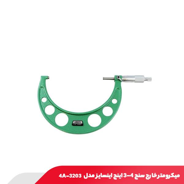 میکرومتر خارج‌ سنج 4-3 اینچ اینسایز مدل 4A-3203
