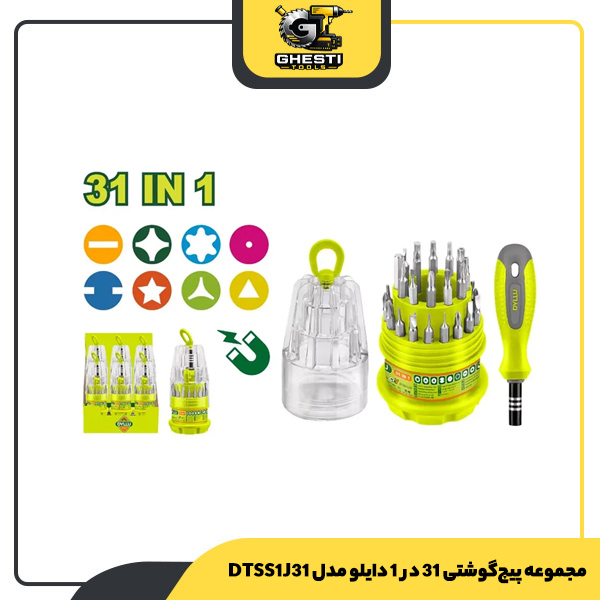 مجموعه پیچ‌ گوشتی 31 در 1 دایلو مدل DTSS1J31